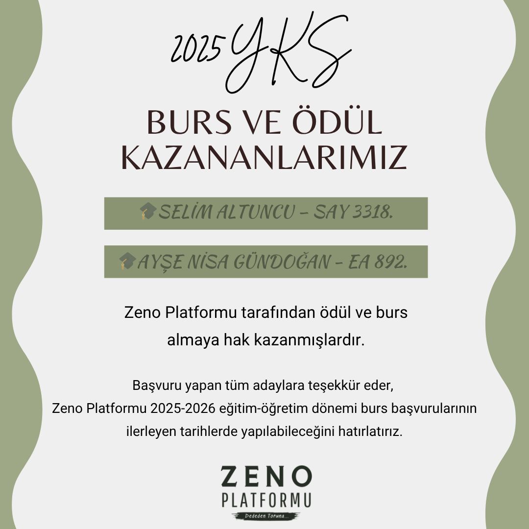 📢 2025 YKS Ödül ve Burs Kazananlarımız