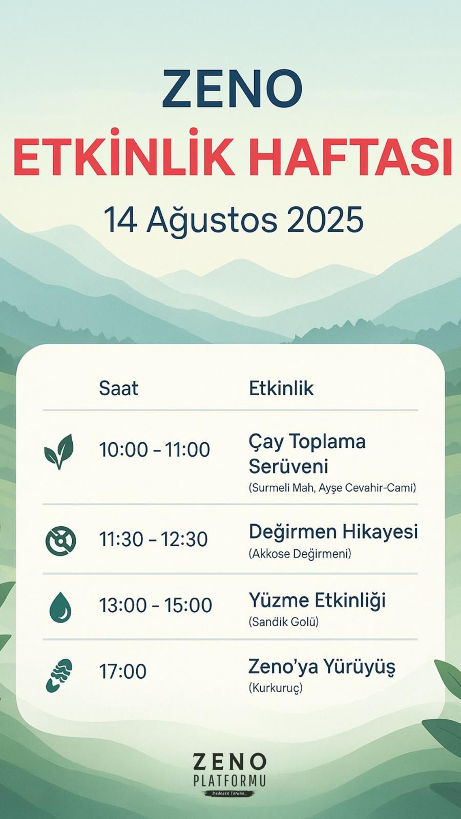 🎉 ZENO ETKİNLİK HAFTASI BAŞLIYOR! 🎉